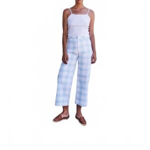 NEW SZ BLOCKPRINTS wide leg disco pants in sky blue